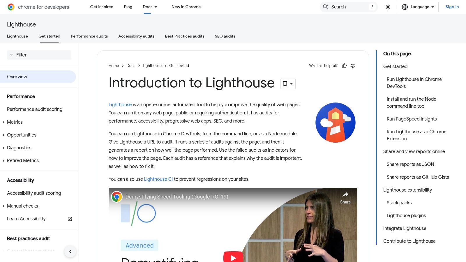 Lighthouse (Chrome DevTools)