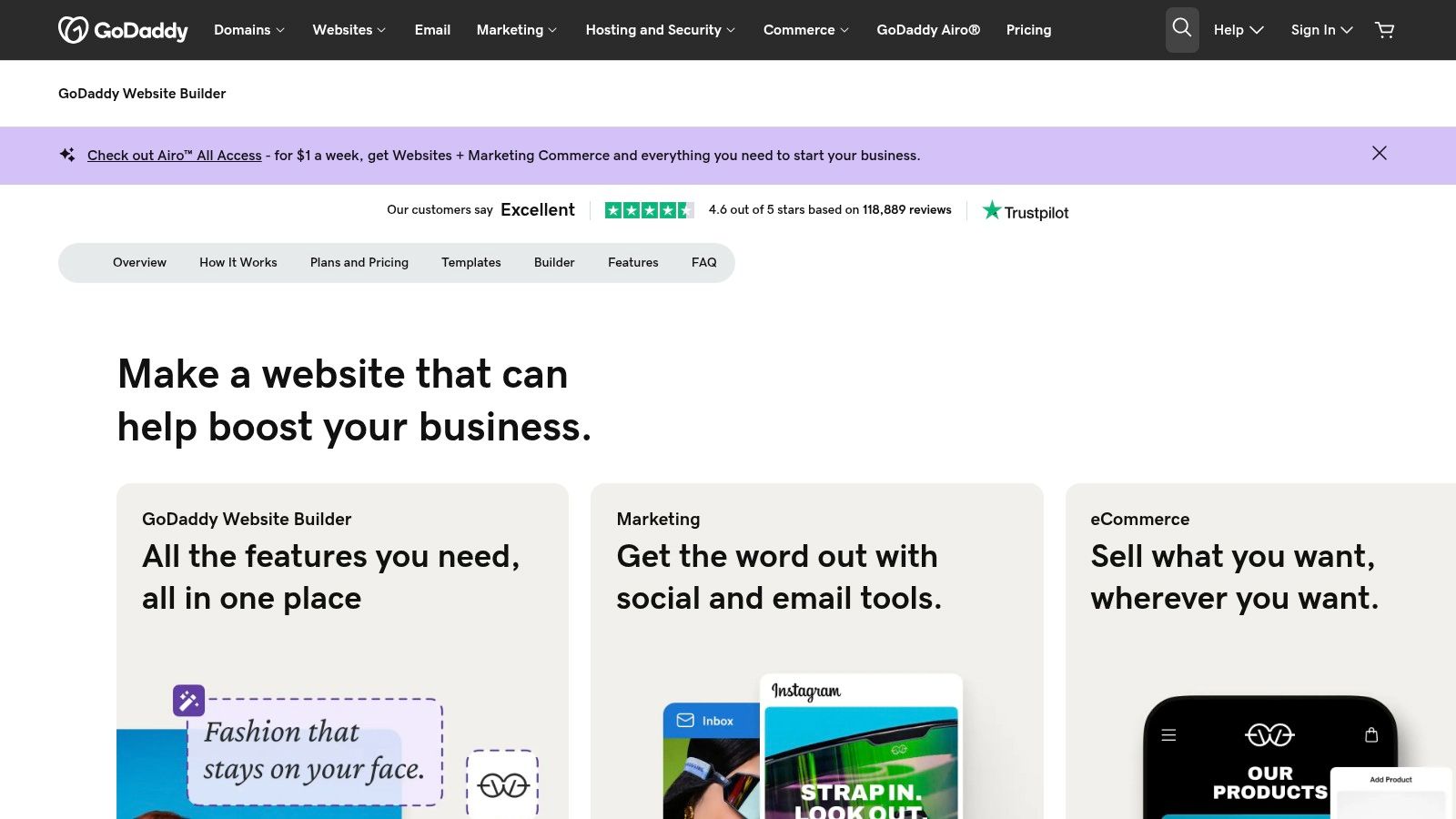 GoDaddy Website Builder